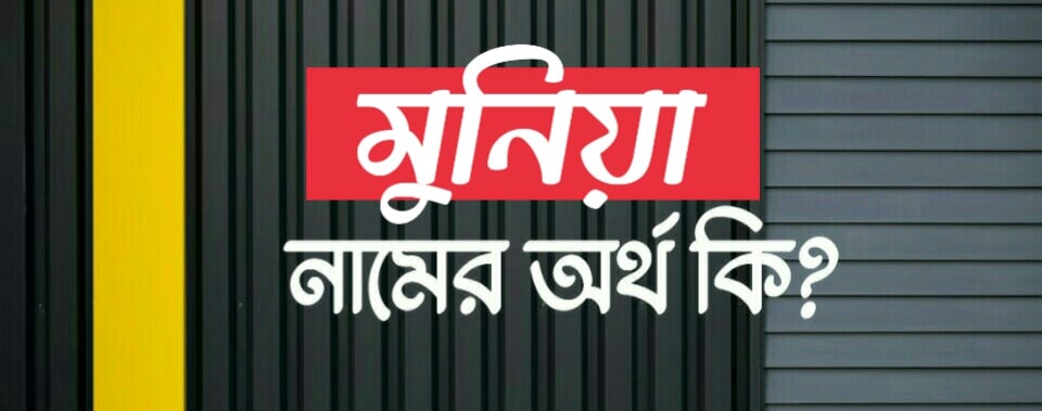 মুনিয়া নামের অর্থ কি? Munia name meaning in Bengali