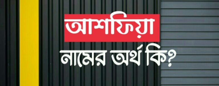আশফিয়া নামের অর্থ কি? Ashfiya name meaning in Bengali