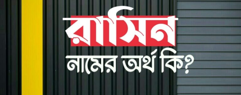 রাসিন নামের অর্থ কি? Rasin name meaning in Bengali