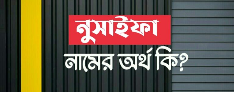 নুসাইফা নামের অর্থ কি? Nusaifa name meaning in Bengali