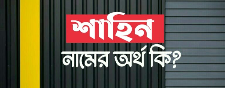 শাহিন নামের অর্থ কি? Shahin Name Meaning in Bengali