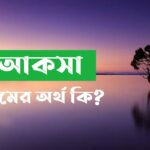 আকসা নামের অর্থ কি? Aksa name meaning in Bengali