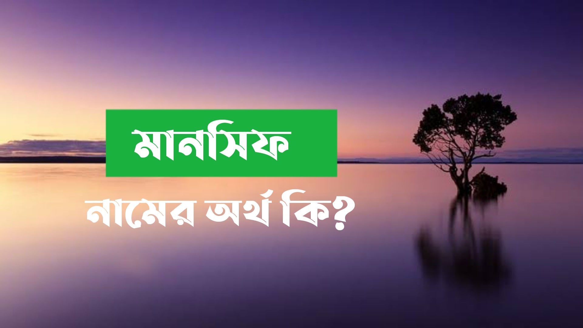মানসিফ নামের অর্থ কি?Mansif name meaning in Bengali