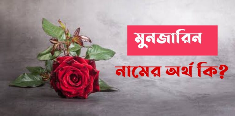 মুনজারিন নামের অর্থ কি? Munzareen Name meaning in Bengali
